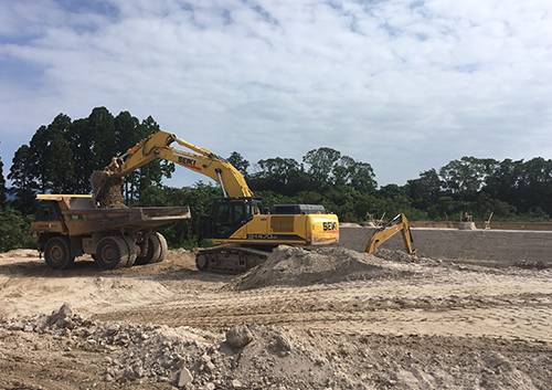 伊集院太陽光発電所工事